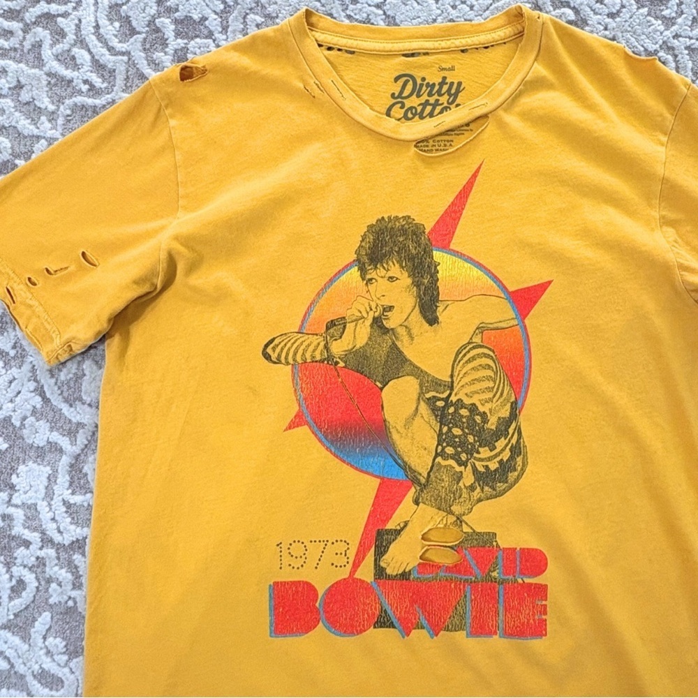 Dirty Cotton Scoundrels David Bowie Ziggy Stardust Tee - Minor Flaw - Picture 6 of 15